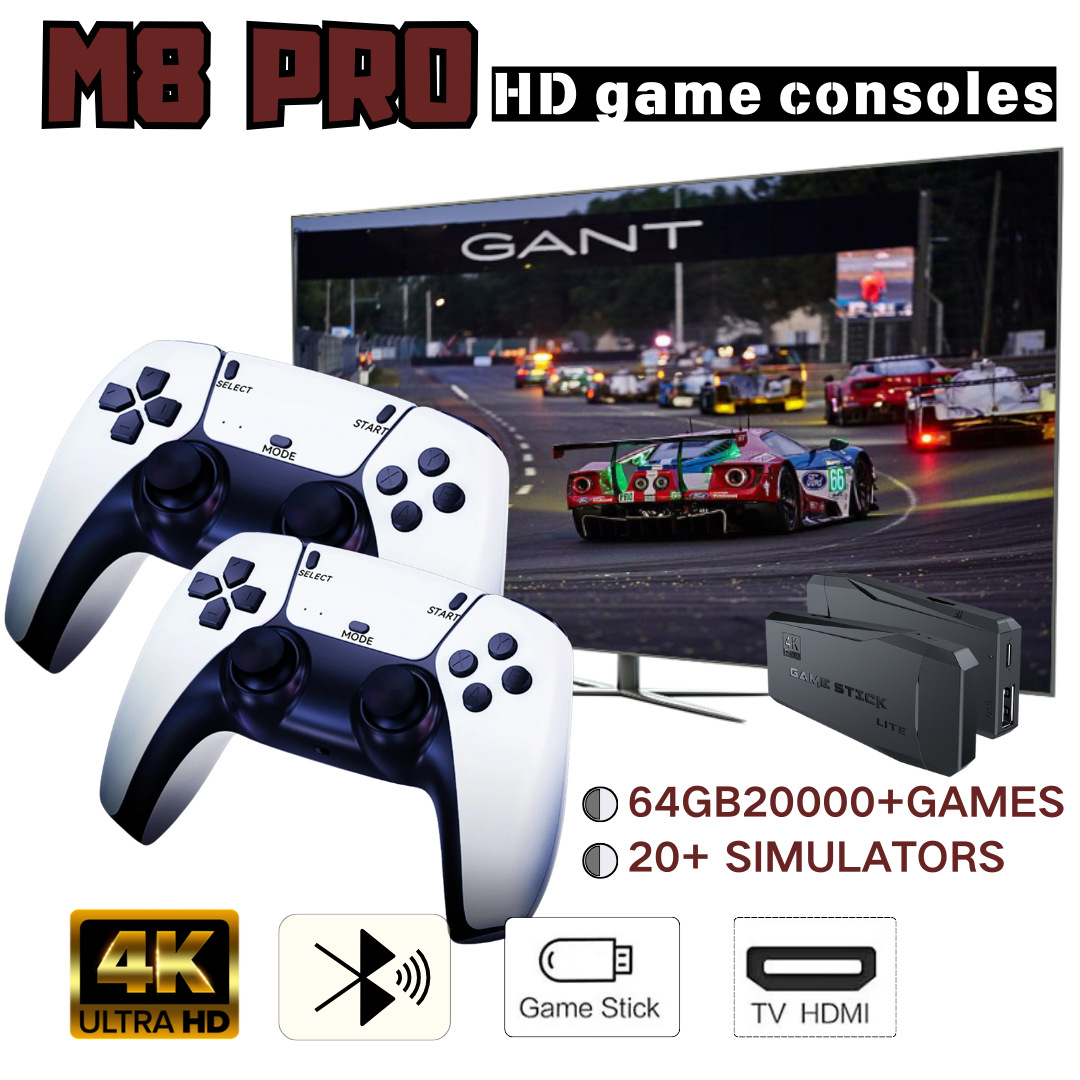 Consola de juegos M8s TV Dual Rocker Inalámbrico 2.4G Versus Retro Simulador Arcade