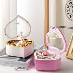 Love Spinner Girl Music Box, Peach Heart Eight-Tone Box Couple Valentine's Day Gift, Spring-Wound Music Ornament Manufacturer