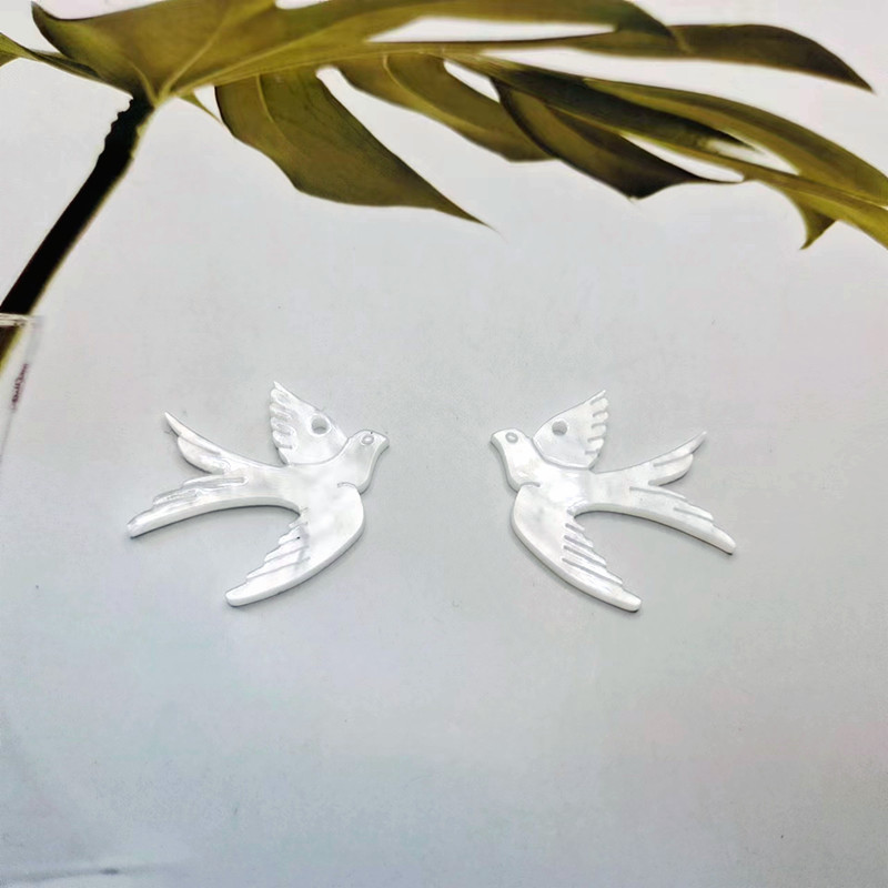 Vintage Acrylic Imitation Shell Swallow Hair Accessories Handmade Material DIY Jewelry Accessories Earrings Pendant DIY Accessories