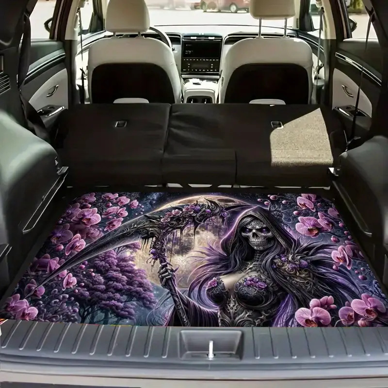Cross-Border Temu American Skull Series Car Trunk Mat, Cool, Wear-Resistant, Dirt-Resistant and Easy-Care Car Floor Mat