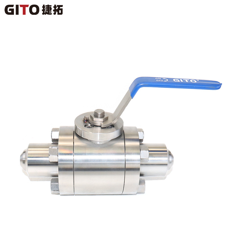 4500LB高压焊接球阀 316L不锈钢三片式锻造高压球阀