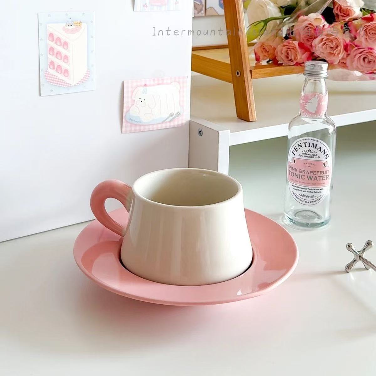 Tazas de café estadounidenses, platos, tazas de cerámica de alto valor, tazas de café de alta calidad, cafetería de hotel, tazas de té de la tarde