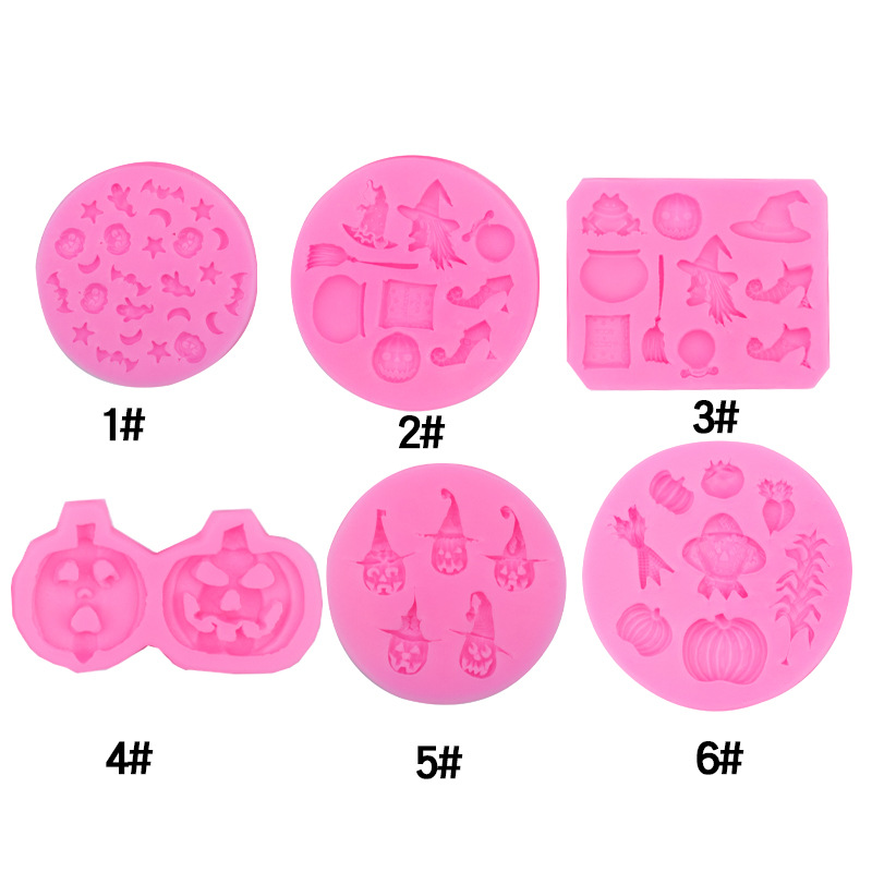 Navidad Halloween decoración silicona fondant molde DIY hornear pastel decoración chocolate arcilla epoxi molde