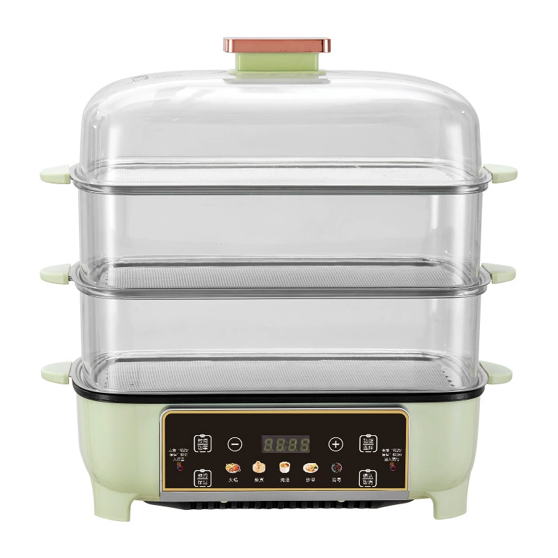 WIFER Electric steamer for household three-layer multi-function 48L electric steamer large capacity integrated visible transparent steamer wholesale