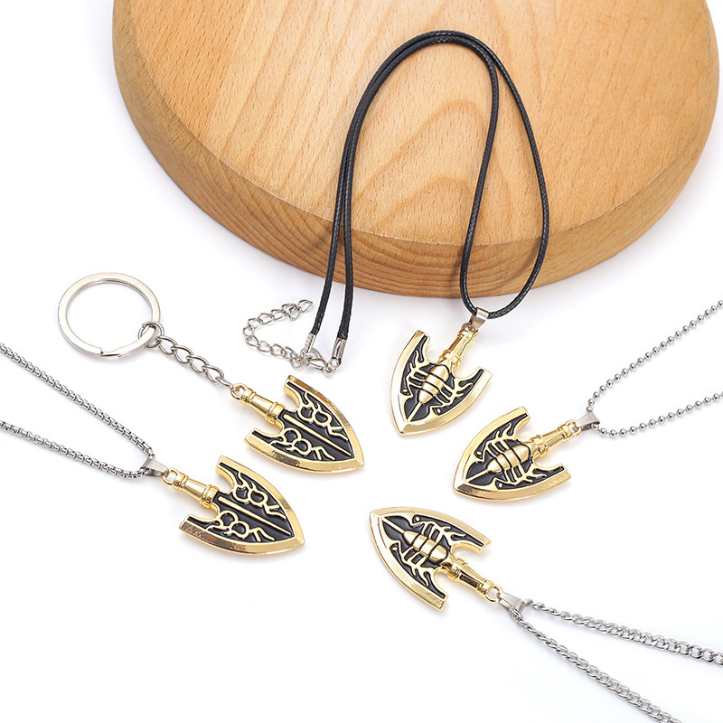 Anime JOJO's Wonderful Adventure Sea of Stones Body Stomper's Arrow Worm Arrow Necklace Golden Arrow Necklace Pendant