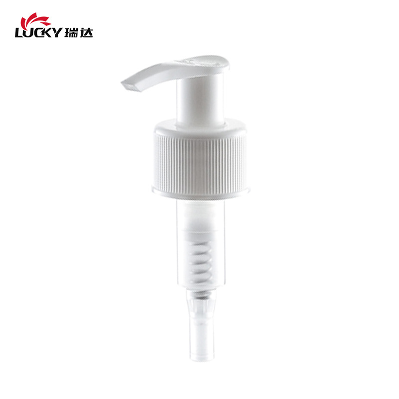 厂家供应24牙塑料左右开关泵 洗手液沐浴露按压式乳液泵消毒泵头