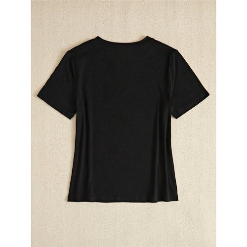 SHEIN VaVaLuxe Women's Slim Fit Casual Short Sleeve T-Shirt