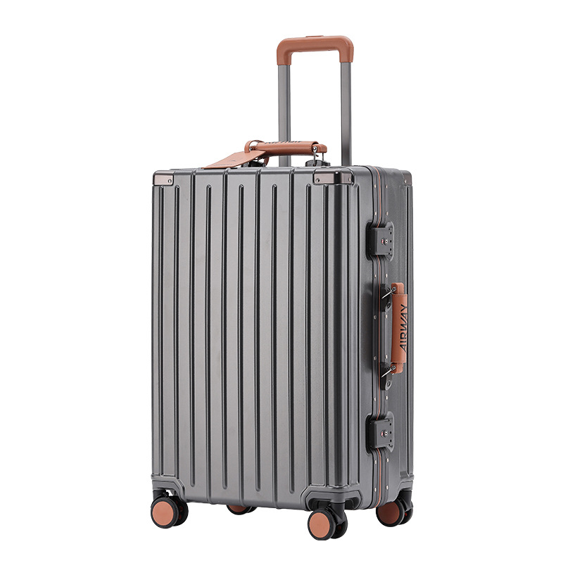 Vía aérea nuevo equipaje marco de aluminio rueda universal de alto aspecto maleta de negocios maleta de los hombres contraseña caso de embarque