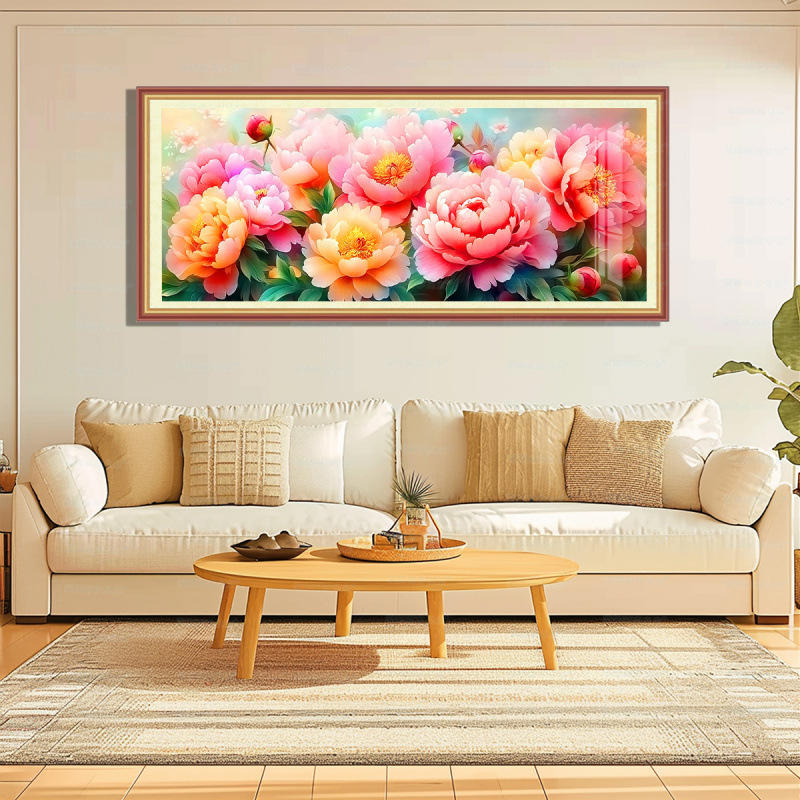 [Algodón importado] Mona Lisa Royal Cross-Blooded Rich-Peony Xiangxiang Gran bordado de hilo chino image 6