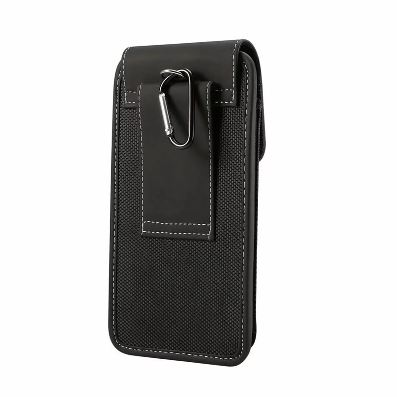 Bolso de la cintura para hombres que cuelga en la cintura estuche de cuero cinturón que cuelga en la cintura bolso de la cintura del teléfono móvil nylon horizontal y vertical caja del teléfono de Apple Montañismo