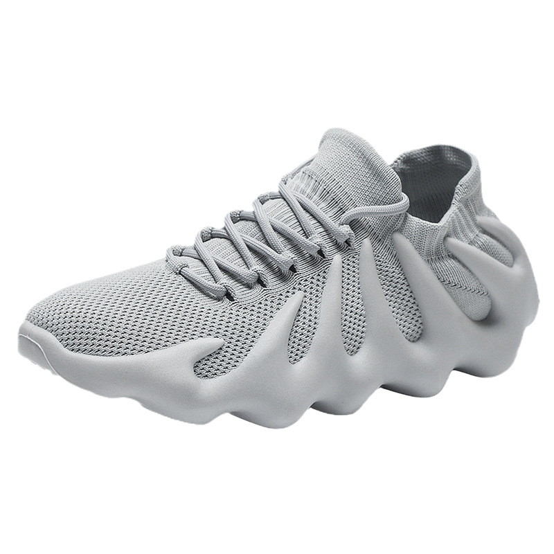 Zapatos deportivos casuales de pulpo tejido coreano zapatos de pareja de moda calcetines volcánicos transpirables zapatos de hombre 2025 nuevo