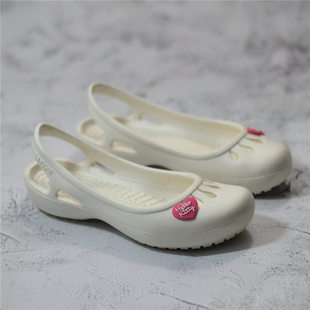 White Croc Shoes Women's Summer Garden Beach Shoes Non-slip Hospital Work Nurse Shoes Baotou Sandals Sandals Group Purchase