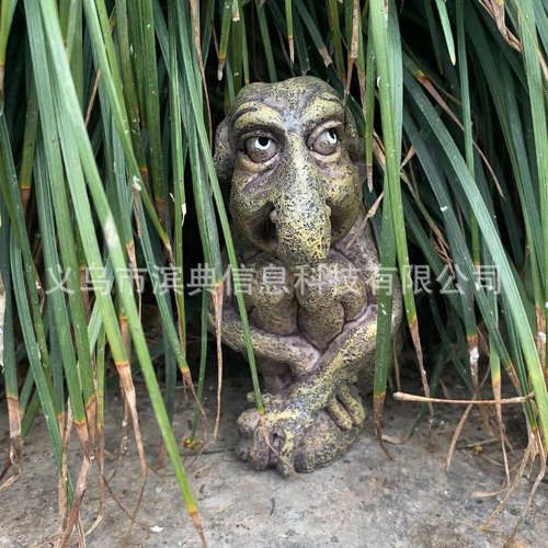 Cross-border microscopic garden crafts Gothic sculpture cast stone troll resin gargoyle resin crafts ornaments