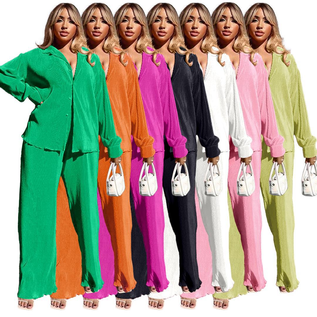 Women's Casual Solid Color Spandex Polyester Pants Sets display picture 5
