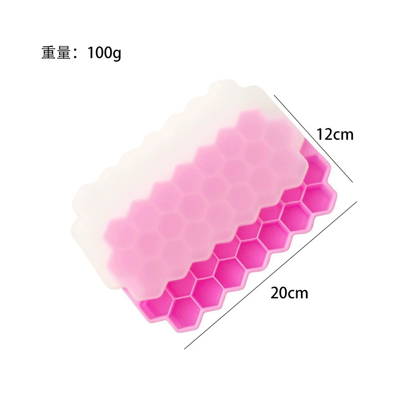 Molde de bloque de hielo congelado con cubierta de silicona rejilla de hielo fabricación de película de hielo cráneo cuadrado máquina de hielo cóctel hockey película de hielo