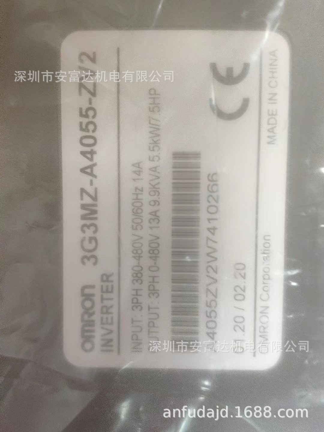 OMRON/欧姆龙3G3MZ-A4055-ZV2变频器全新原装