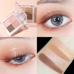 With Chinese label, Thai TREECHADA four-color eyeshadow palette for women, earth-tone ins super hot matte niche
