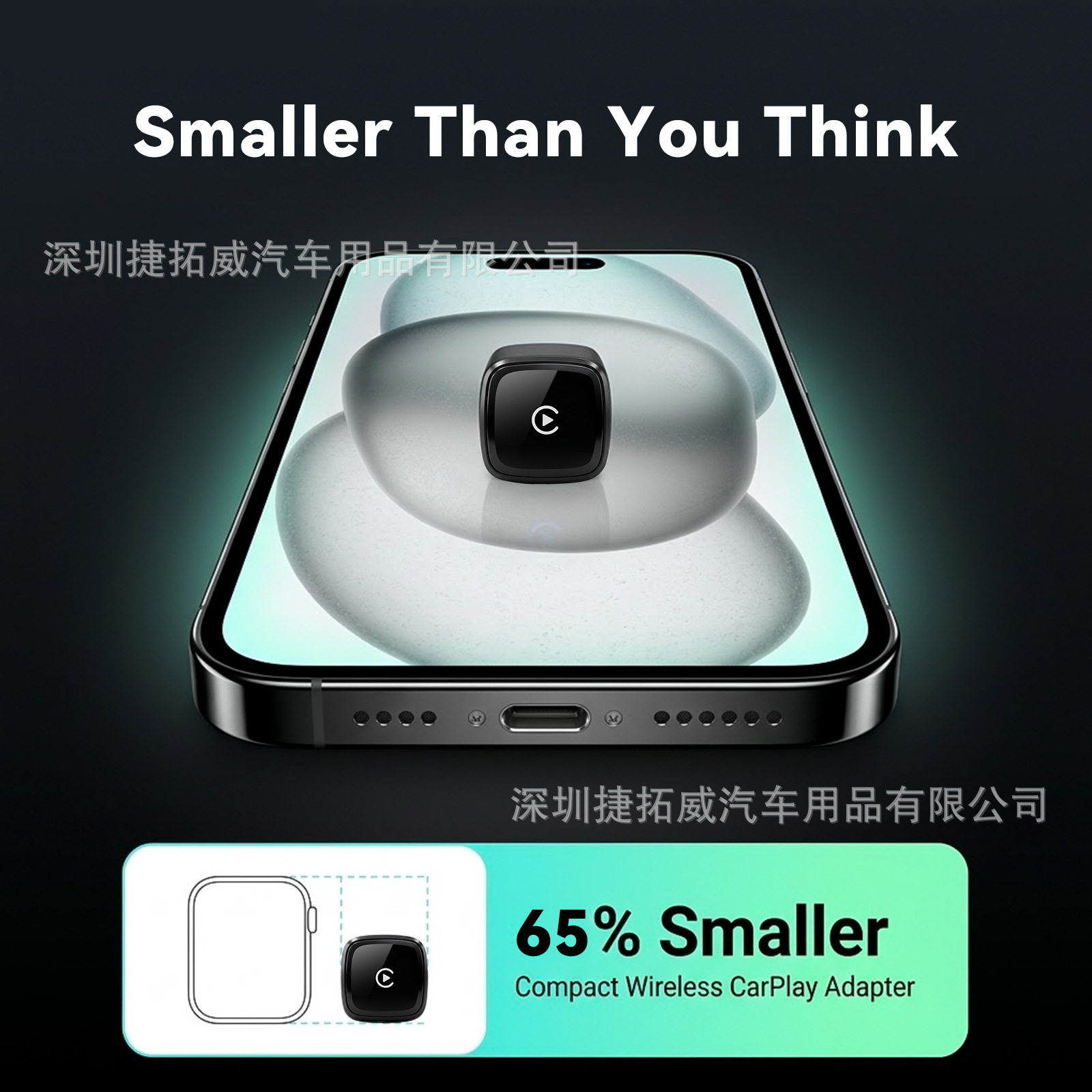 Cross-border wireless CarPlay adapter, Apple Auto 2-in-1, converts wired CarPlay to wireless in your car