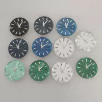 Аксессуары для часов 33.5mm циферблат геометрическая поверхность зеленый светящийся высокого качества P цветок указатель подходит для механизма NH35