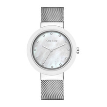 MIKE 网带石英表 水钻贝壳面 时尚女表男表 简约休闲防水手表