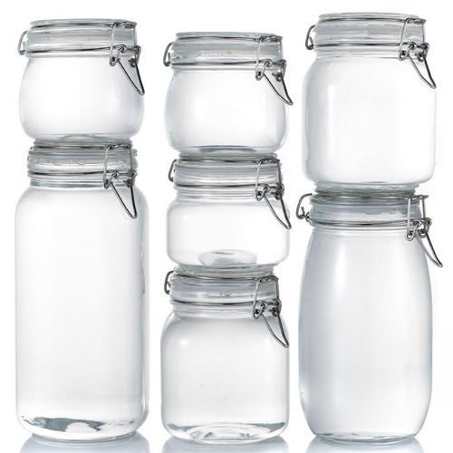 玻璃瓶罐密封罐子带盖透明玻璃罐头家用腌制储物罐大量批发