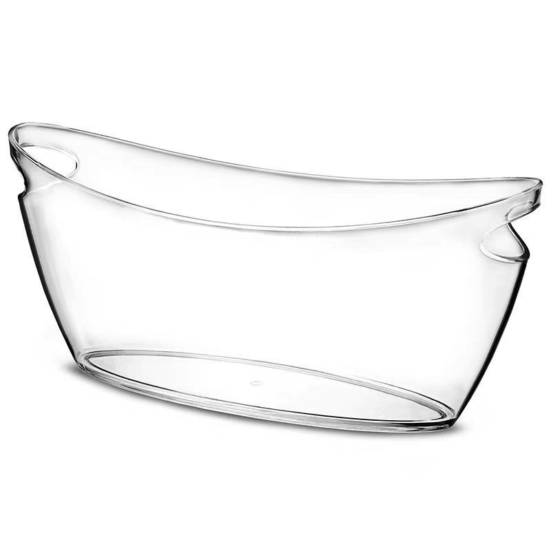 工場在庫プラスチック透明ボート型プラスチックシャンパンアイスバケツ5.5リットル容量ビールPS素材フラットクロスボーダー|undefined
