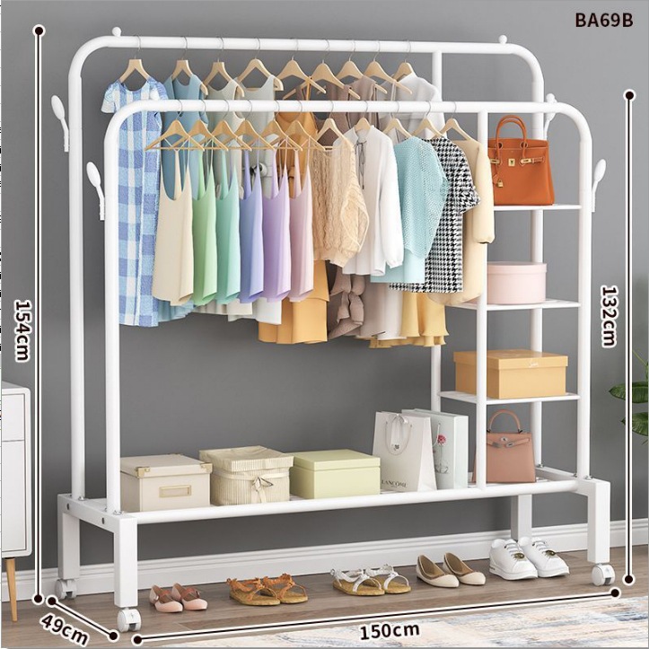 150 화이트 [양극삼면망] 이중걸이옷