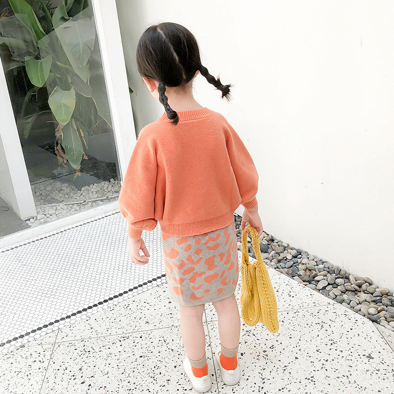 Ensemble pull tricoté pour filles, édition coréenne, manteau, robe de princesse, à la mode, pour bébé, nouvelle collection automne 2023_voghion.com