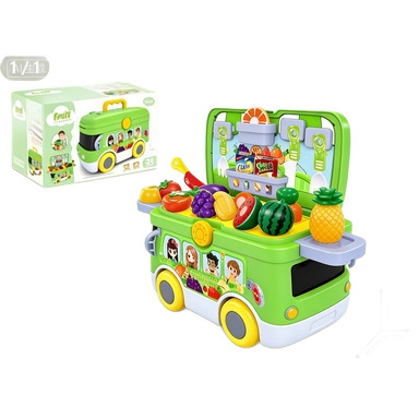 Amazon 2 - en - 1 cocina coche de frutas autobús juguetes de simulación de almacenamiento de juguetes para niños