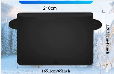 Cross-Border Labelable Silver-Coated Cloth Snow-Blocking Glass Cover to Cover Snow, Silver-Coated Cloth to Prevent Frost and Anti-Theft Car Windshield and Sunshade (Car snow shield) - 210119