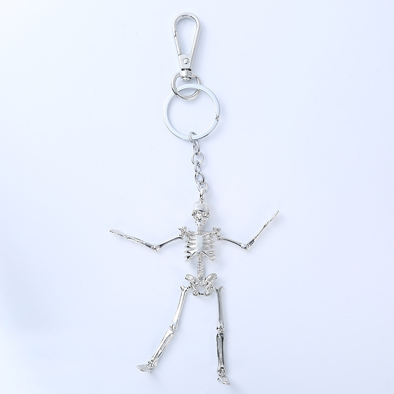 30g Weight Keychain Classification 1 Piece Quantity Banquet, Daily, Party Occasion Zinc alloy Material Easter Festival Skull Pattern Women's Gender Hip-Hop, Basic, Simple Style Style Hip-Hop Basic Simple Style Skull Zinc Alloy Easter Women's Keychain 11