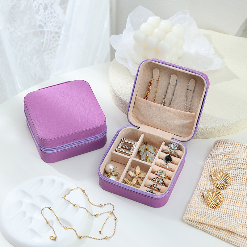 Portable Jewelry Storage Box Valentine's Day Gift Packaging Box Earring Ring Necklace Jewelry Box Decorative Mini Box