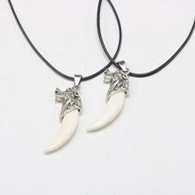 2024新男士霸气仿狼牙吊坠时尚项链男女个性项链义乌小商品批发