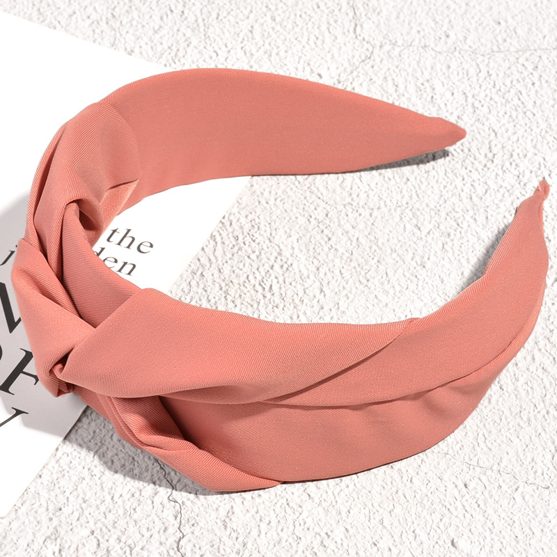 125g Weight Headwear Classification Housewarming, Anniversary, Business, Wedding Occasion Geometric Pattern Women'S Gender Fashion Style Khaki, Sky Blue, Caramel, Beige, Pink, Green, Grass Green, Yellow, Black Color Retro Solid Color Knotted Fabric Headband 10