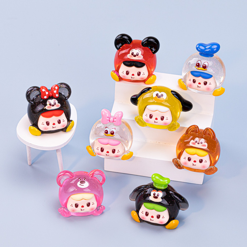 透明な薄い光沢のある立体的なかわいい DIY ジュエリーアクセサリー車のデスクトップ小さな装飾品キーホルダーペンダント|undefined
