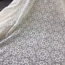 棉线杏色欧根纱蕾丝绣花布料女装欧美连衣裙秋季马甲服装花束辅料