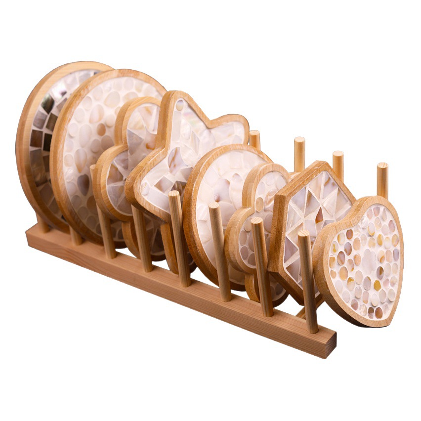 DIY Shell mosaico posavasos paquete de material de los niños creativos hechos a mano regalos prácticos caseros comunidad actividades de calentamiento