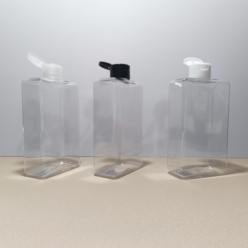 PET flat square plastic bottle cosmetic bottle 250g 300g shampoo shower gel bottle transparent packaging bottle