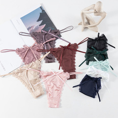 情趣性感女丁字內褲低腰蕾絲輕盈柔軟t褲女無痕輕薄誘惑三角褲女