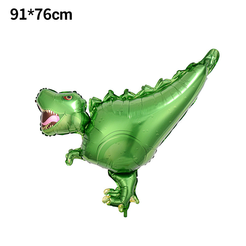 Globos de aluminio con diseño de animales de dibujos animados con temática de dinosaurios para decoraciones de fiestas de cumpleaños infantiles image 15