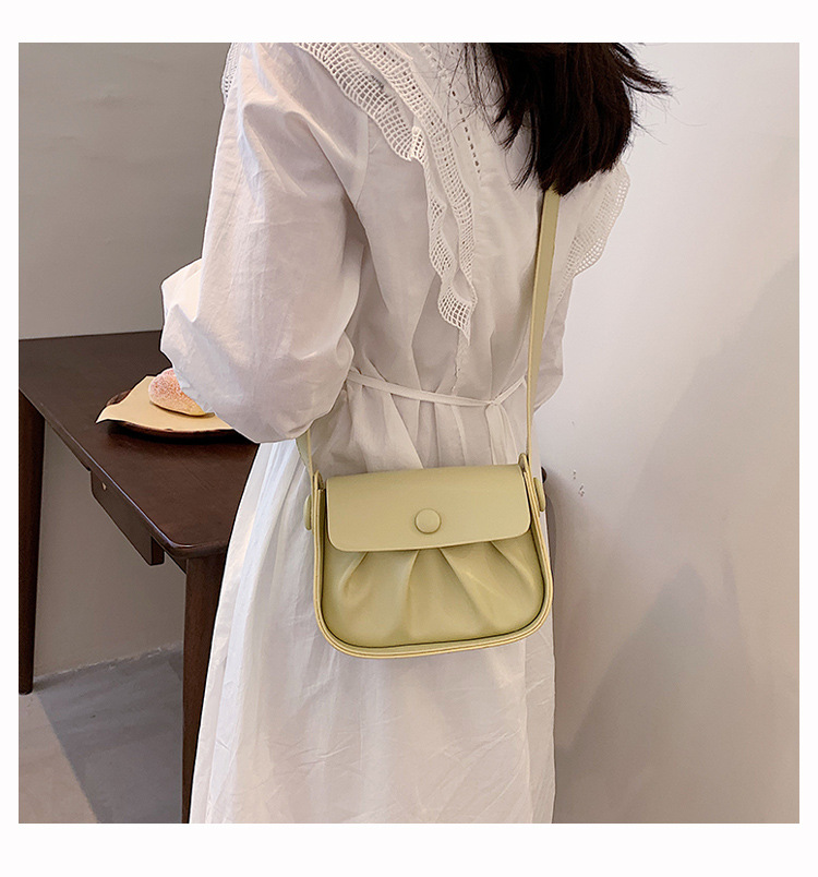 Wholesale Solid Color Shoulder Crossbody Saddle Bag Nihaojewelry display picture 145