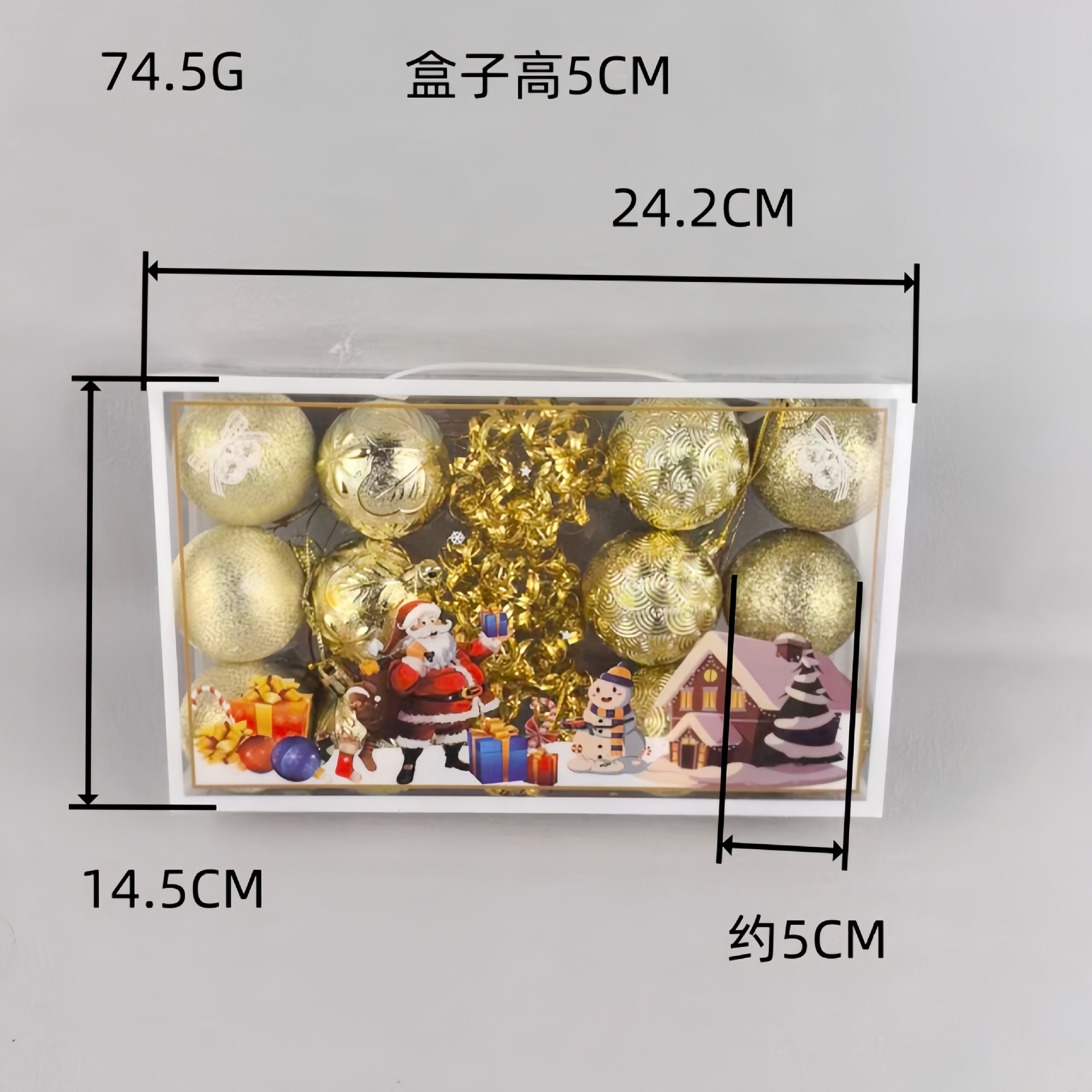 Nuevos Adornos navideños transfronterizos cuelgan bolas navideñas juego de bolas navideñas colgante de árboles de Navidad caja de regalo bolas navideñas q image 27