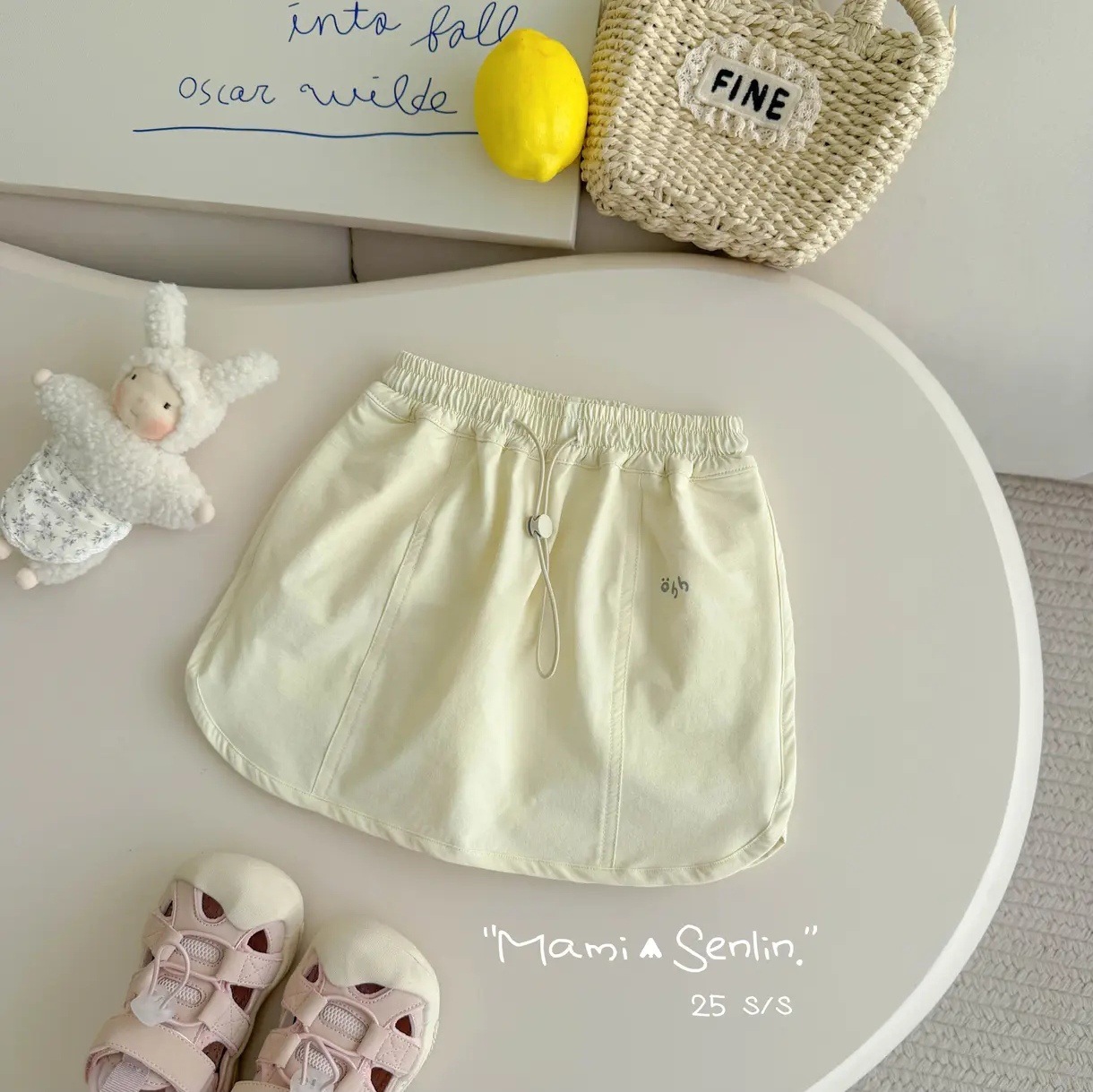 Xianning Seven Summer New Style Girls Casual All-Match Cordón Pantalones cortos de moda del tesoro femenino Falda para niños