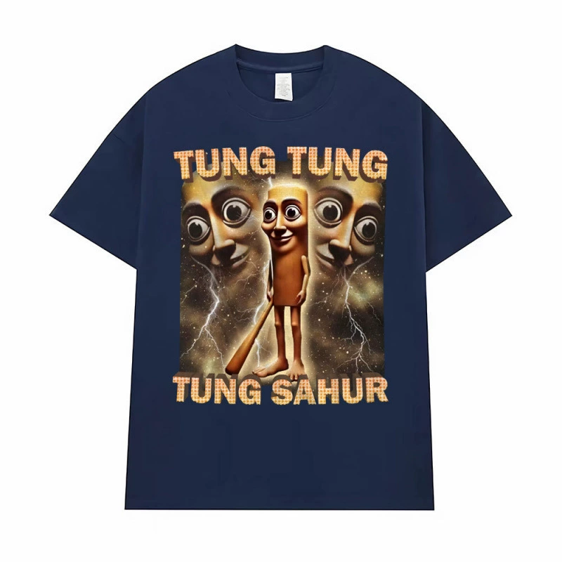 [Футболка Tung Tung Sahur Забавная бейсболка Бат мем]