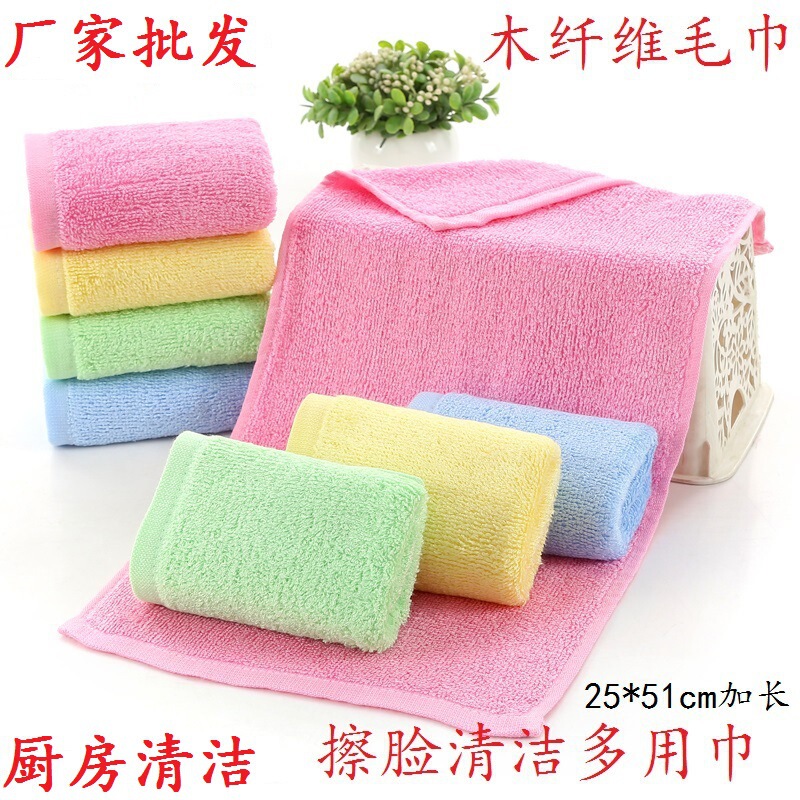 Wholesale pure kapok wood fiber oil and oil-free dishwashing towel cleaning towel cleaning cloth absorbent children's towel