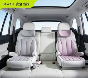 Car child safety seat booster cushion for ages 3 and up to 12 years - portable and simple cotton cushion for older children