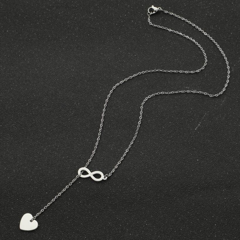 Simple Style Geometric Heart Shape Titanium Steel Necklace 1 Piece