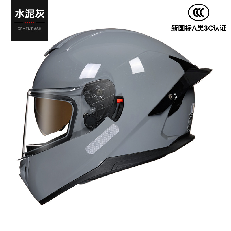 Casco de motocicleta de marca RNG, casco de locomotora de doble lente, casco de motocicleta de cola grande, casco de locomotora eléctrica