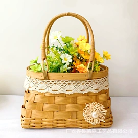 竹质工艺品;竹编;收纳篮/筐