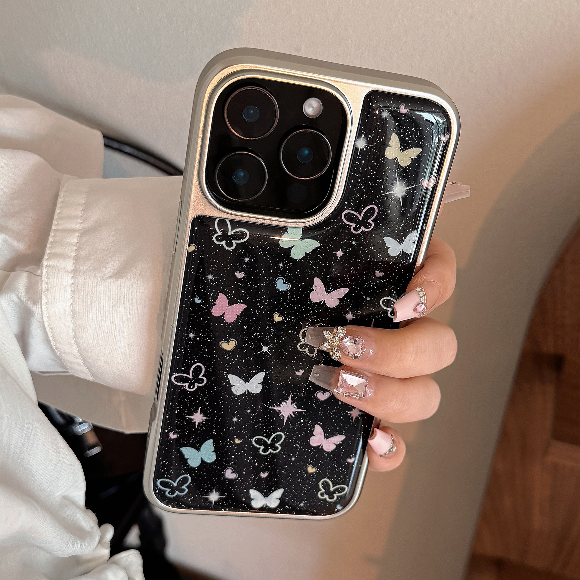 Protective Phone Case With Star And Butterfly Pattern For Iphone_voghion.com